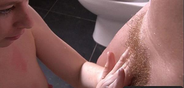  Girls Out West - Aussie hairy lesbians have oral sex in the shower